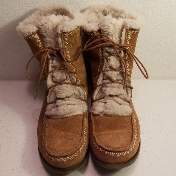 The Sak Josie suade tobacco short flat boots - Picture 3 of 8